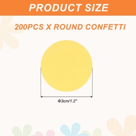 sourcing map 200Pcs Round Confetti Glitter Confetti Table for Party Wedding Festival Decorations, 1.2 x 1.2 Inch, Gold