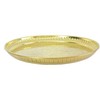 Skywalk Handmade Brass Puja Thali with Flower Embossed Design (Gold,