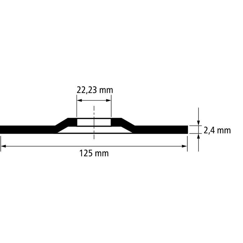 Pferd EH1252,4A46PPSF A46PPS Cut-Off Wheel, Multi-Colour, 125 x 2.4 mm