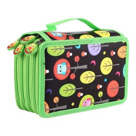 Dubens Large Capacity 72 Slots Pencil Bag, Children's Colouring Pencils Box, Pencil Case, Colouring Pencils Box, Pencil Case, Pencil Case, School Case, Pencil Case (Black)