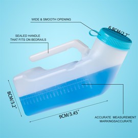 Urinals for Men Urinal Bottles Male Pee Bottle with Glow in The Dark Cap Lid Spill Proof Camping Urine Bottles Bedpan for Man Travel 1000ML