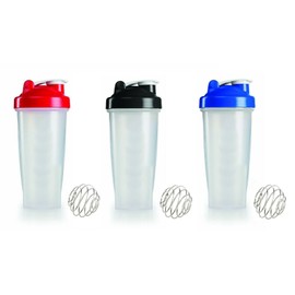 Unbranded 3 Shaker Bottles 24oz (Americas Blender) Mixer For Protein Shake~Blue Red &Black