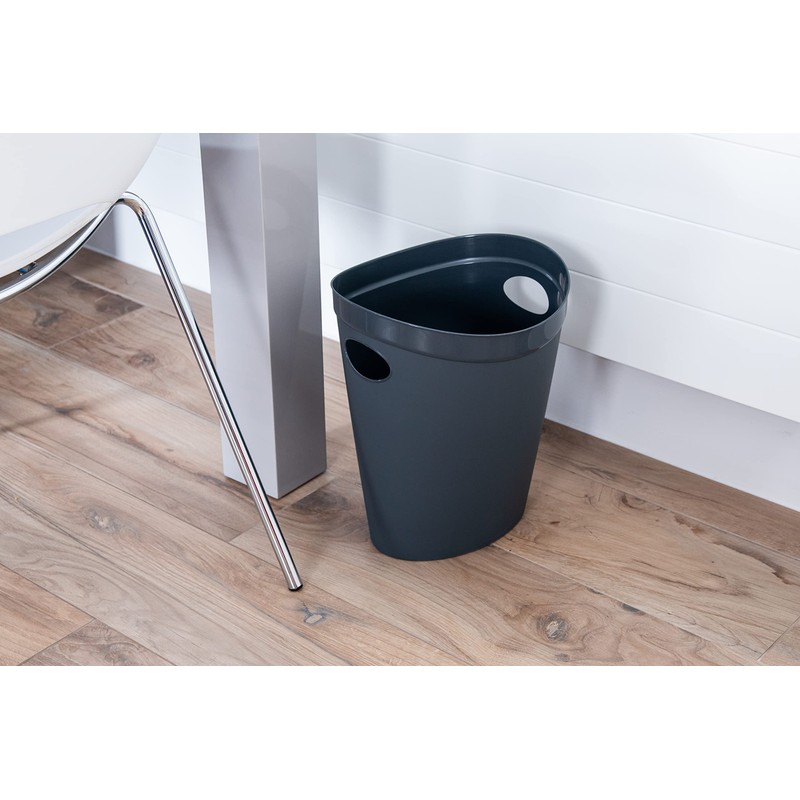 Addis 518077 Plastic Waste Paper Bathroom Bedroom Office Trash Bin,