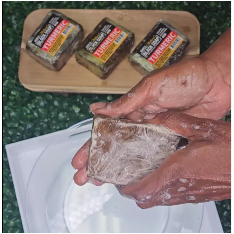 WONDERLOC Natural Black Soap with Turmeric 5 oz.