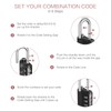 LOFICOPER Outdoor Combination Padlock, 4 Digit Combination Lock with Key,