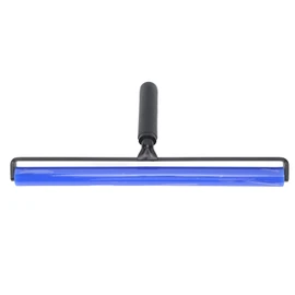 Static Roller Dust Removal Roller Super Sticky Blue Silicone Soft Static Action Cleaner Roller with Black Handle 16in