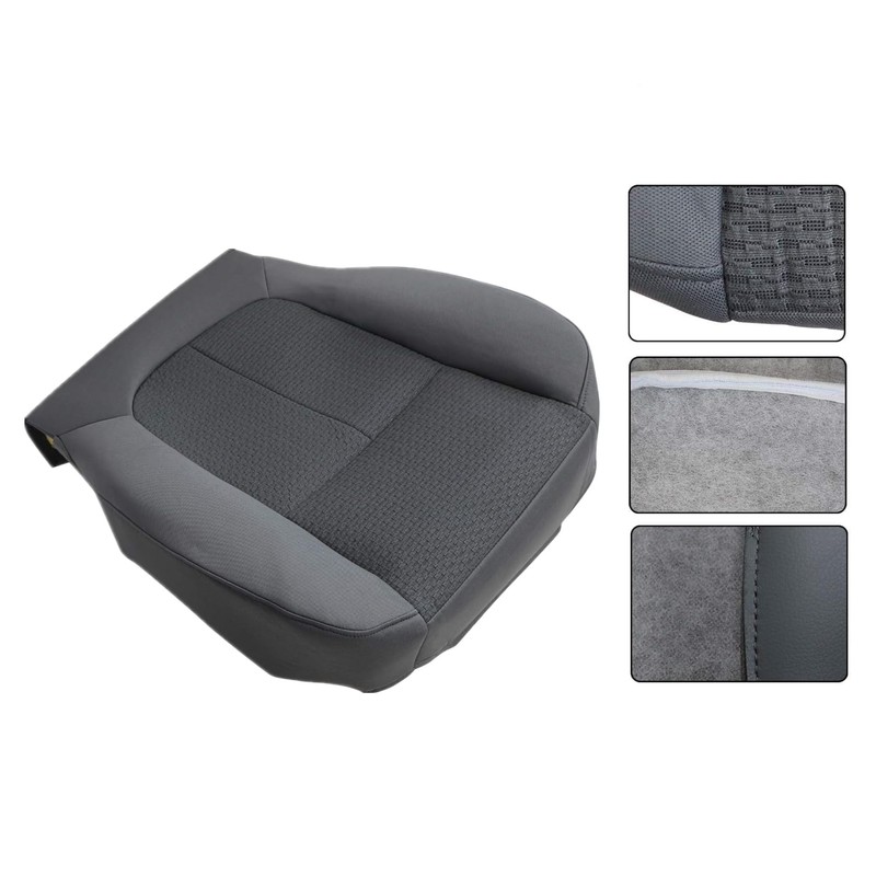 FZJDSD Gray Cloth Driver Side Bottom Replacement Seat Cover Compatible