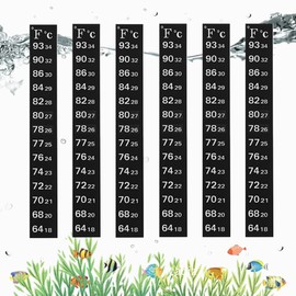 15 Pcs Temperature Strip Sticker,Aquarium Thermometer Strips,Digital Temperature Sticker Thermometer Strip,Fish Tank Thermometer Sticker for 64℉-97℉ Range