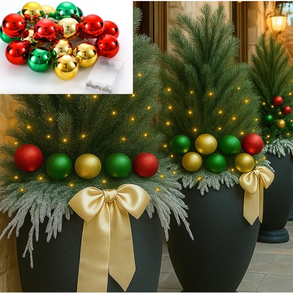 Glooglitter 1 Pcs Christmas Urn Filler Decor Christmas Ball Ornament