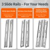 YENUO Stainless Steel Soft Close Drawer Slides, Full Extension Side