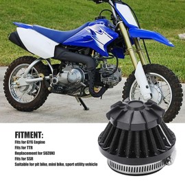 Fydun 4 in 1 Motorcycle Air Filter 35 mm 42 mm 48 mm 50 mm Air Intake Filter for Pit Bike Mini Bike Sport Utility Vehicle (Black)