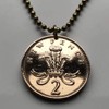 1979 United Kingdom Wales 2 Pence coin pendant Prince of