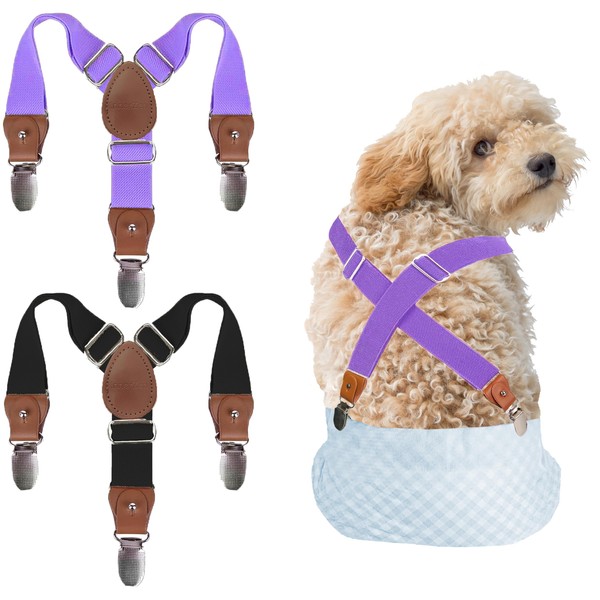 INNERZEN 2 Pieces Dog Diaper Suspenders, for Dog Diaper Female