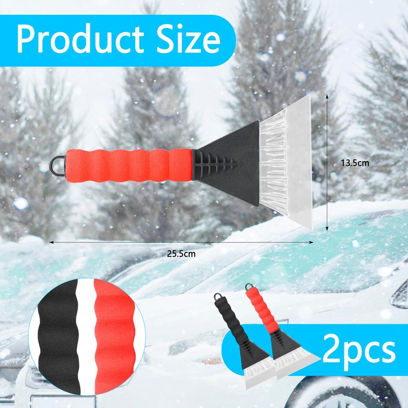 GLORHA 2PCS Heavy Duty Ice Scraper for Fridge Freezers Car