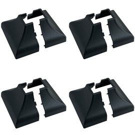 Myard Interlocking Post Cover Skirt Shoe for 1x1 Inch Post with 3.5x3.5 Inches Base Mounting Plate - Fast Install on Feet of Porch, Stair Handrail, Railing, Fence (4-Pack)