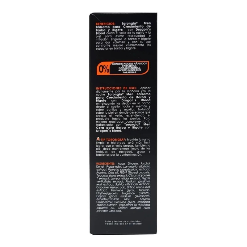 Bálsamo Para Crecimiento De Barba Y Bigote 50ml Torongia Men