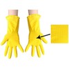 ADULTS YELLOW LATEX SAFETY GLOVES X12 PAIRS - INDUSTRIAL HYGIENIC