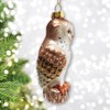 Classic Barn Owl Glass Christmas Ornament