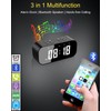 AFK Alarm Clock with Bluetooth Speaker for Bedroom/Office,Small Digital Clock