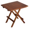 Bare Decor Ravinia Folding Teak Small Table, Oiled Finish Brown