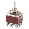Heschen Metal Toggle Switch, KN3C-303, 3PDT, Maintained, ON/OFF/ON 3 Position,