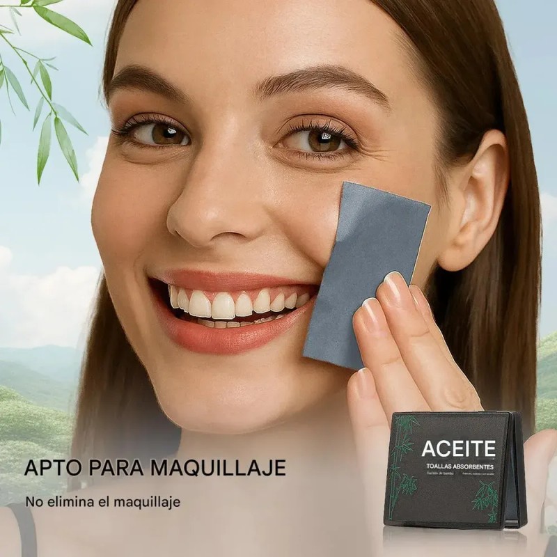 200pz Toallas Absorbentes Grasa Con Espejo Papel Arroz Plateado Zynlora