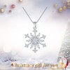 EVER FAITH Snowflake Jewerly 925 Sterling Silver Winter Accessory Sparkle