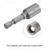 sourcing map Quick-Change Nut Driver Bit, 1/4" Hex Shank 8mm