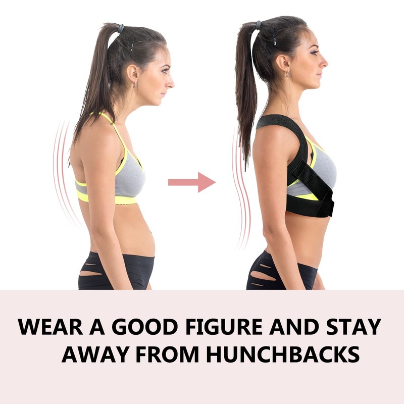 wokdsbl Posture Corrector Women & Men,Comfortable Elastic Adjustable Back Support