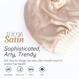 FURTALK Winter Beanie Hat for Women Satin Lined Cable Knit Chunky Slouchy Beanies Skull Warm Cap White One Size