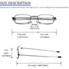 3 Pack Folding Reading Glasses with Keychain Compact Bags Women