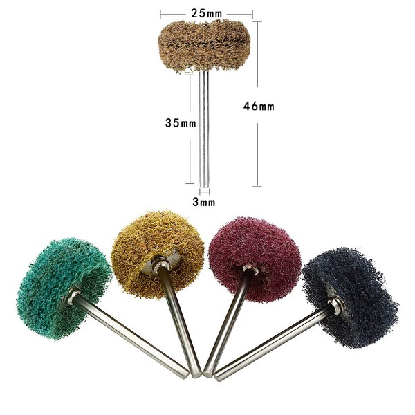 DQZSY 40 Pieces Abrasive Wheels, 1" (25mm) Abrasive Buffing Polishing
