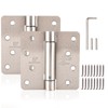 SORGMACH Self Closing Door Hinge 4 inch Satin Nickel Auto