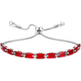 Jstyle Women's Bracelet, Popular, Gold, Platinum, Bangle, Color, Zirconia, Square Bracelet, Jewelry, Present, Gift Box Included