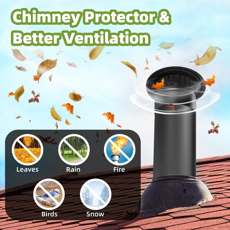 Cone Top Chimney Cap,10 Inch Round Roof Rain Chimney Cover