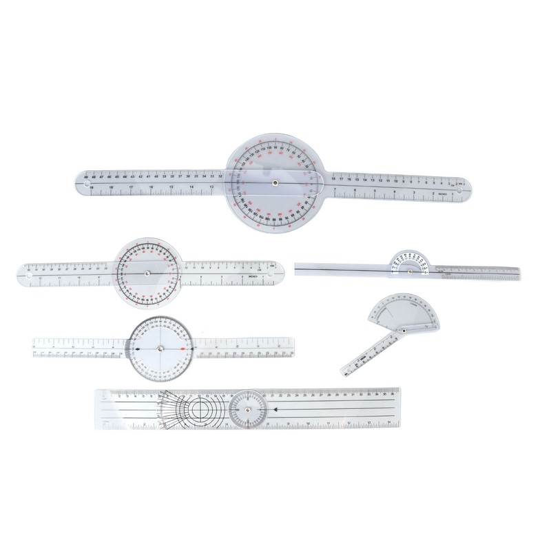 6PCS Medical Goniometer Set 6 8 10inch Multifunction Joint Goniometer
