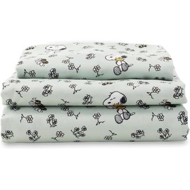 Berkshire Blanket & Home Co. Berkshire Peanuts Sheet Set (Sage - Flowers & Bees, Twin)