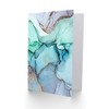 Wee Blue Coo Abstract Paint With Cool Colours Greeting Card