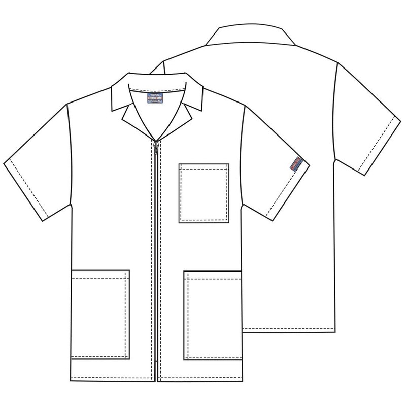 Cherokee Workwear Scrubs Men's Zip Front Jacket, Navy, 4X-Large