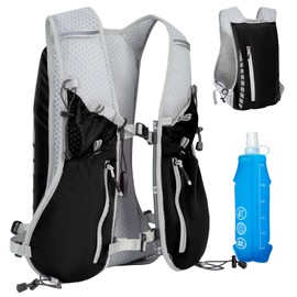 Expansea 7L Running Vest for Men and Women, Running Backpack with 500 ml Water Bottle, Multifunctional Ultralight Reflective Running Vest for Running, Cycling, Trails, Marathons, Camping