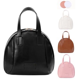 Multi-layered Shell-Shaped Cosmetic Bag,Portable Makeup Bag,Leather Waterproof Cosmetic Bag,Travel Makeup Bag (Black)