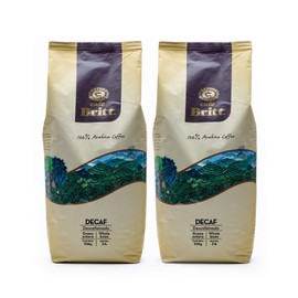 Café Britt® - Costa Rican Decaffeinated Coffee (2 Lbs.) (2-Pack) (4 Lbs Total) - Whole Bean, Arabica Coffee, Kosher, Gluten Free, 100% Gourmet & Dark Roast