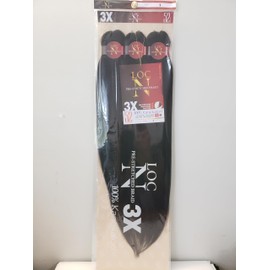 LOC Synthetic Pre-Stretched Braiding Hair, 3 Bundles/Pack, 52 Inches Long (2)