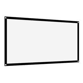 Projector Screen, Roller Screen Projector, Screen Projector, 70 Inches, Projector Screen 50 16:9, Thick, Portable, Wrinkle-Free, Soft, White, Polyester, Projector, Curtain Projection