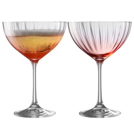 GALWAY Erne Cocktail/Saucer Champagne Glass, Set of 2 in Blush, Glass