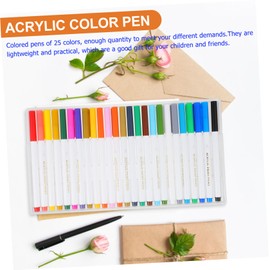 Operitacx 1set Paint Pen Markers Pens Washable Liquid Marker Pen Board Waterproof Acrylic Color Pen Pp 25pcs