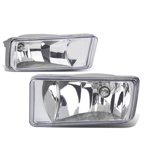 Bumper Driving Fog Lights, Passenger and Driver Side, Compatible with Silverado Sierra Escalade Avalanche Suburban Tahoe Yukon 2007-2014 with Off-road Package, Clear Lens