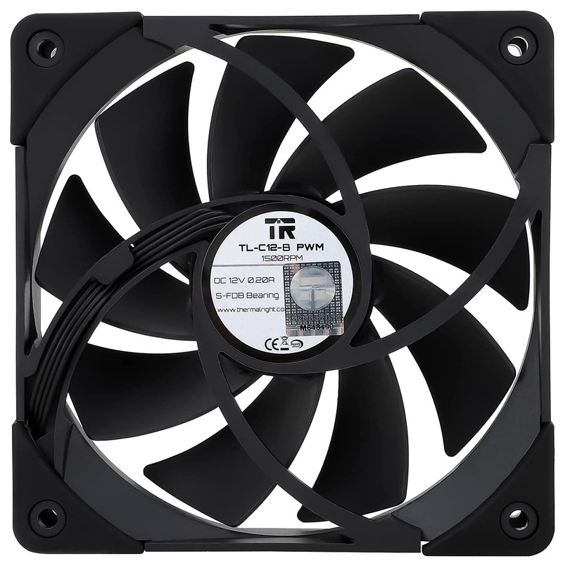Thermalright TL-C12015B 120mm Slim Fan, 15mm Thick, PWM Control, 1800RPM,