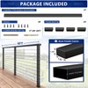 Zylorix 1Pack 6FT Stainless Steel T304 Black Handrail for Cable