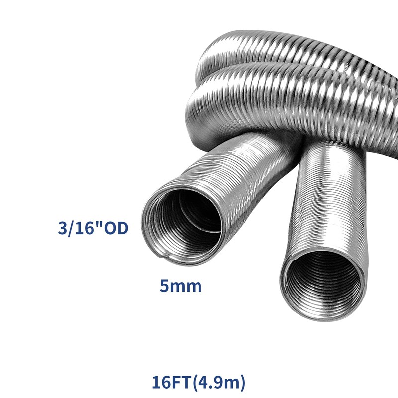 MuRealy Brake Line Protector for 3/16" Tube - Upgraded Stainless